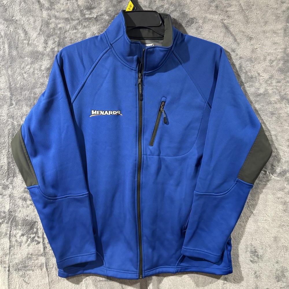 Menards Jacket Employee Work Uniform Full Zip Fleece Softshell Men's Large Tall